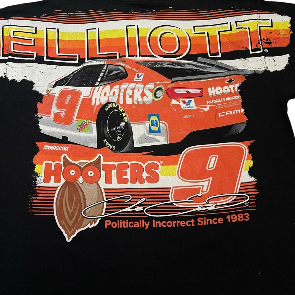 NASCAR Hendrick Hooters #9 Chase Elliott Retro All Over Print T Shirt XXL - Picture 5 of 7